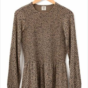 Good Hart (Matilda Jane) Leopard Blouse size Large smocked top